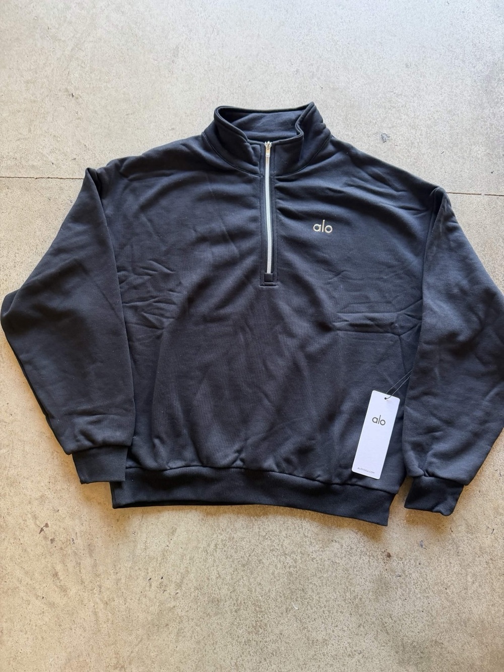 ALO Yoga Accolade Black 1/4 Quarter-Zip Sweatshirt Pullover - Sizes S, M, L